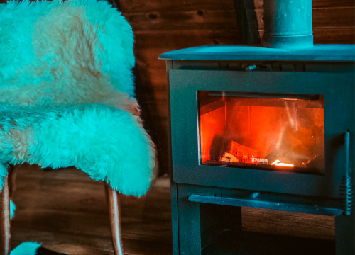 Detalhe interior azul